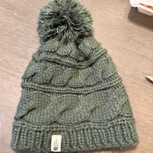 The North Face Olive Knit Pom-Pom Beanie